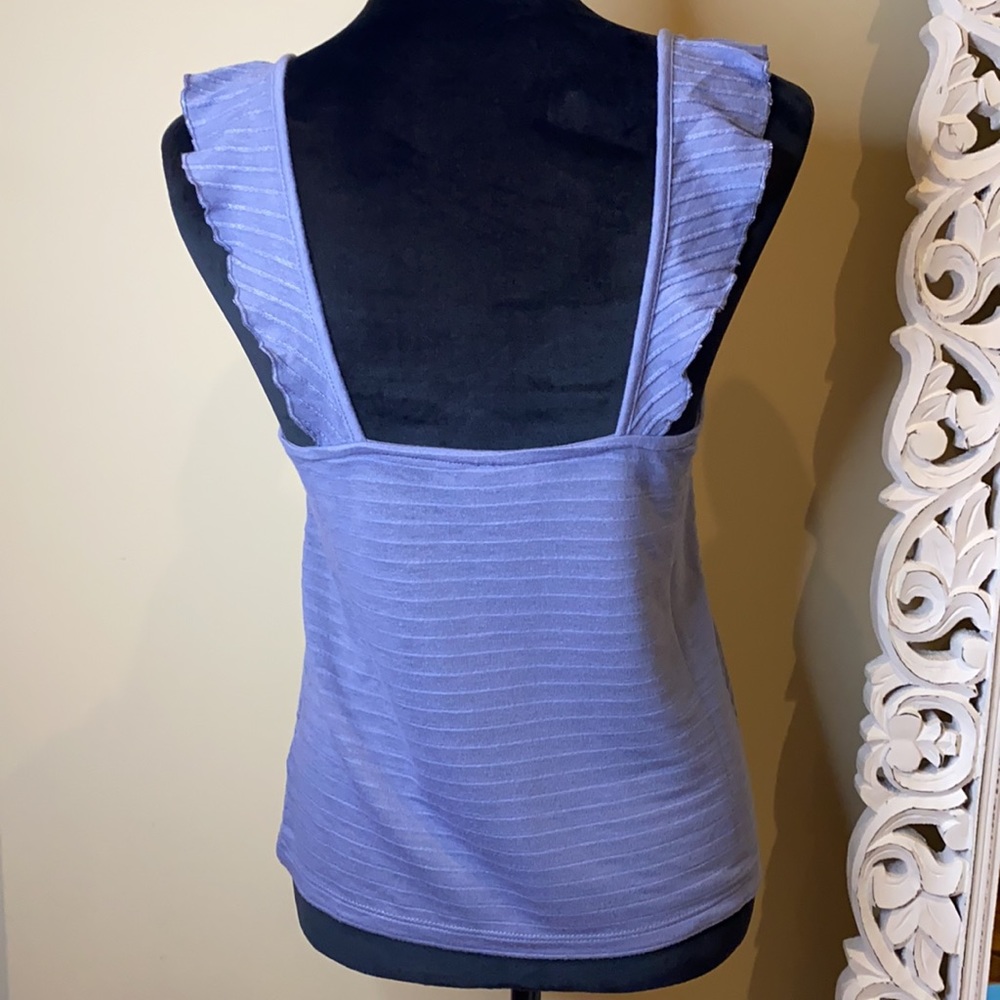 SO Shoulder Ruffle Tank - Q-8 - Picture 3 of 5